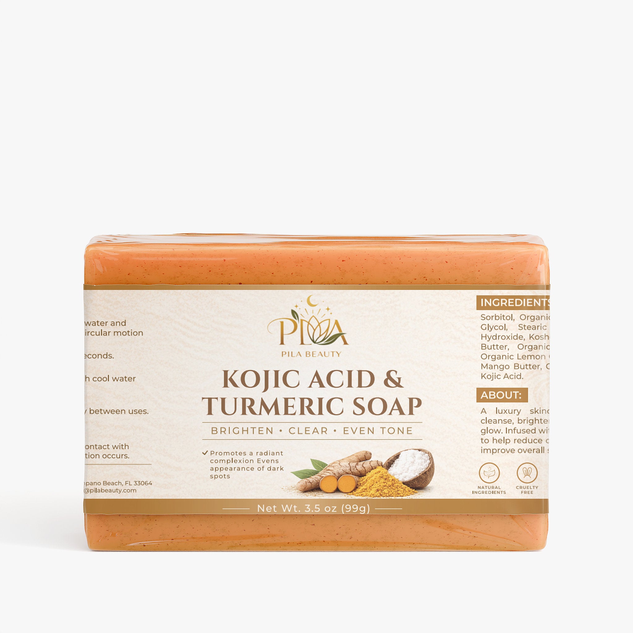 Pila Beauty Kojic Acid & Turmeric Soap